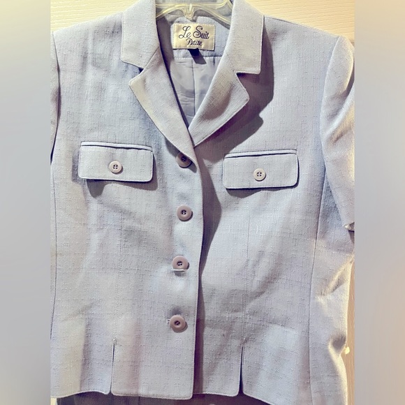 Le Suit Light Blue 2 Piece Women’s Suit 14p - Picture 2 of 5